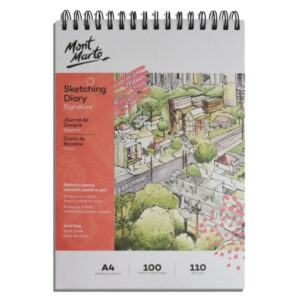Sketchbook A4 110gr/m2, 100 foi, cu spira Mont Marte