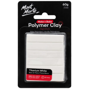 Argila polimerica pentru cuptor 60gr, titanium white Mont Marte