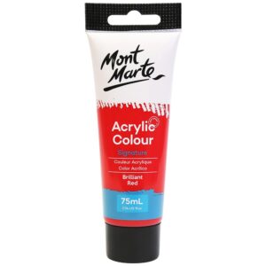 Vopsea acrilica Signature 75ml, in tub, brilliant red Mont Marte