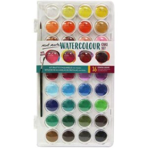 Set acuarela Discovery Cake 36 culori, cu pensula Mont Marte