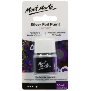 Vopsea lichida cu efect de foita metalica 20ml, silver Mont Marte