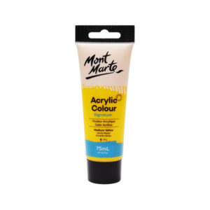 Vopsea acrilica Signature 75ml, in tub, medium yellow Mont Marte