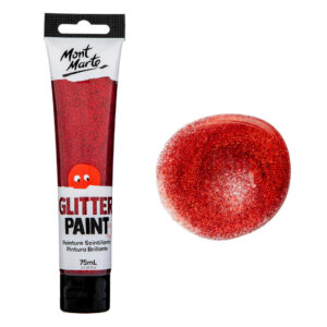 Vopsea Glitter 75ml, red Mont Marte