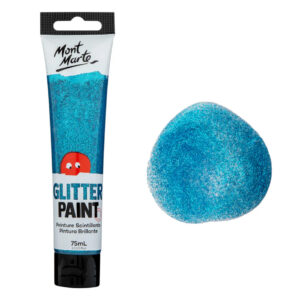 Vopsea Glitter 75ml, light blue Mont Marte