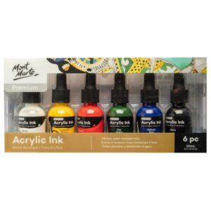 Set cerneala acrilica 6 culorix20ml Mont Marte