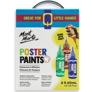 Set vopsele Poster Paint 6 culori, 6x60ml Mont Marte
