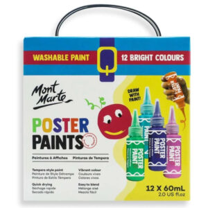Set vopsele Poster Paint 12 culori, 12x60ml Mont Marte
