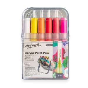 Set markere acrilice 24 culori, varf 3mm Mont Marte