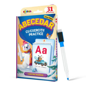 31 de cartonase. Scrie si sterge. Abecedar cu exercitii practice