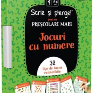 Scrie si sterge! Jocuri cu numere prescolari mari