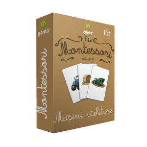 Carti de joc Montessori. Masini utilitare/vocabular. GAMA, 2016.