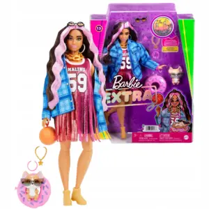 Papusa Barbie EXTRA in rochie stil baschet MATTEL