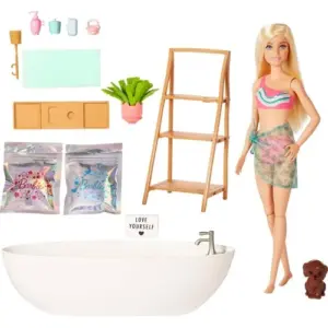 Set de joc Barbie Papusa - Baie cu accesorii MATTEL