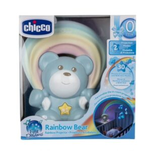 Jucarie cu proiectie pentru copii Ursuletul curcubeu, albastru, 0luni+ CHICCO