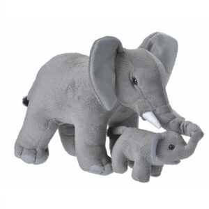 Jucarie de plus Mama si puiul de elefant Wild Republic