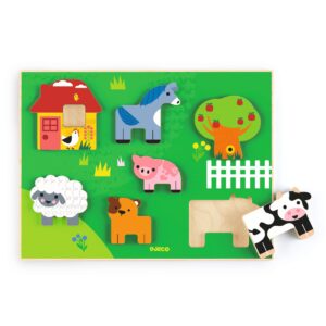 PUZZLE DIN LEMN IN RELIEF - Ferma DJECO
