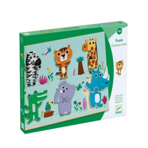 Puzzle din lemn Coucou-croco DJECO