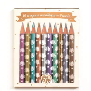 Set 10 creioane colorate metalice DJECO