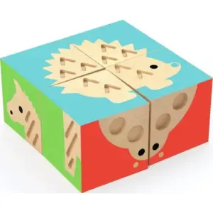Puzzle cuburi din lemn - Touch Basic DJECO