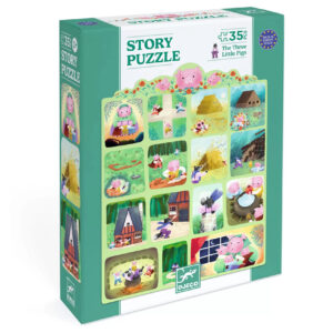 Puzzle poveste Cei trei purcelusi Djeco