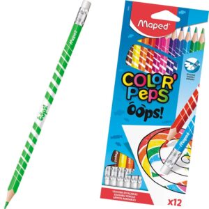 Creioane colorate Black Erasable, 12 culori