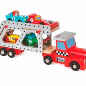 Transportator cu 4 masini din lemn