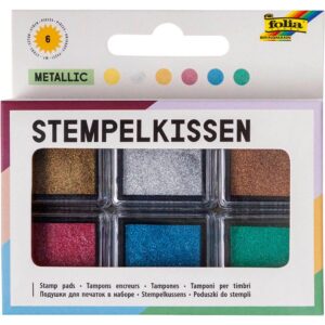 Set penute cu cerneala metalica, 6 culori Folia
