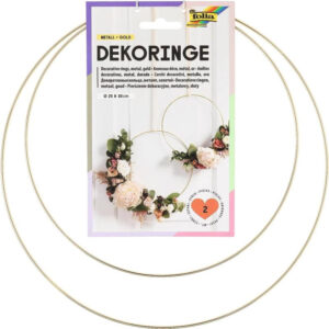 Set inele decorative 25cm si 30cm, auriu Folia