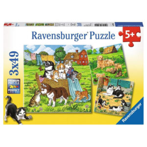 Puzzle Caini si pisici 3 in 1 RAVENSBURGER