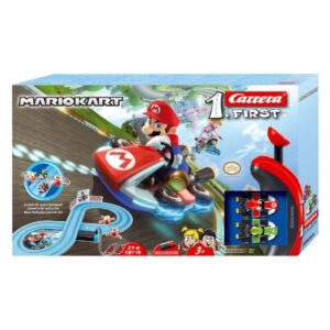 Pista de curse Mario Kart + 2 masini cu radiocomanda Carrera