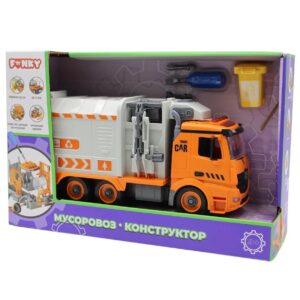 Masina de constructie Masina de gunoi ,sun/lum Funky Toys