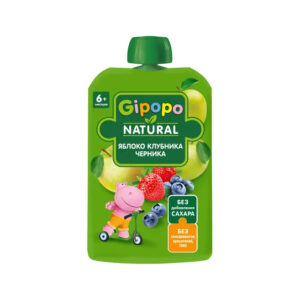 Piure Fructe Padure, Mar, Capsuna, Afine 6+luni 90g GIPOPO