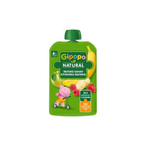 Piure Mar, Banana, Capsuna, Zmeura 6+luni 90g GIPOPO