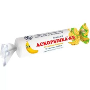 Ac.ascorbic cu zahar cu aroma de banana comp.25mg N10