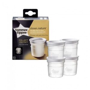 Recipiente p/u stocarea laptelui matern 4 buc. Tommee Tippee