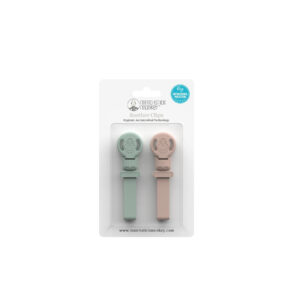 Suport dubla pentru suzeta (roz+mint) Matchstick Monkey