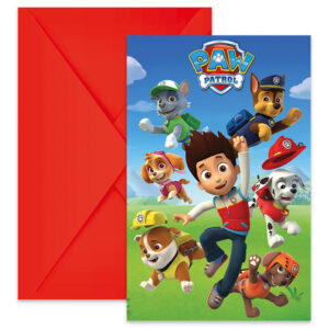 Invitatii 6 buc Paw Patrol Folat
