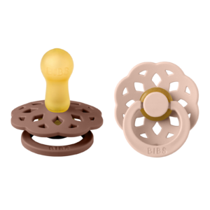 Suzete din latex Bibs Boheme (0-6 luni) culoarea Blush si Woodchuck