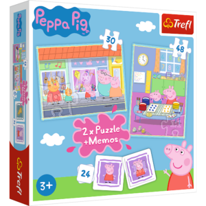 Puzzle - 2in1+memos - Peppa's day / Peppa Pig