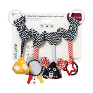 Jucarie educationala p/u carucioare CHEESE and SKIP Babyono