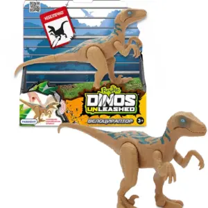 Jucarie dinozaur Velociraptor cu suntete Dinos Unleashed seria Realistic S2