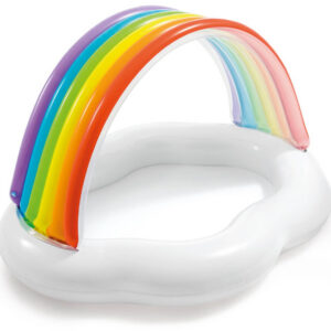 Piscina gonflabila cu parasolar Curcubeu INTEX SUMMER