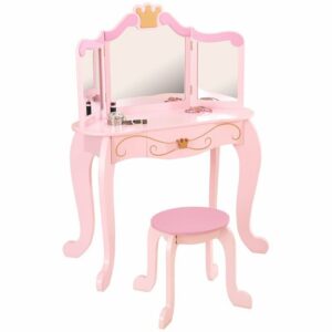 Masa de tualeta cu scaunel - Princesa (roz) Kidkraft