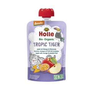 Piure Holle Bio Organic Tropic Tiger de mere, mango si fructul pasiunii (8 luni+) 100g