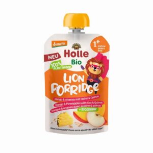 Piure cu fulgi Lion Porridge de mango, ananas, ovaz, quinoa 12 luni+ 110g Holle