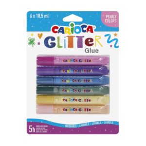Adeziv-glitter 10 ml 6 culori perlate Carioca