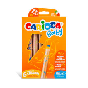 Set creioane colorate Baby Tedy 1+, 6 cul. Carioca