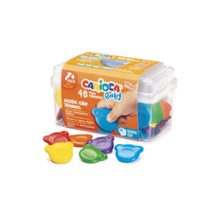 .Set creioane cerate Baby Tedy 1+, 48 cul. in cutie Carioca