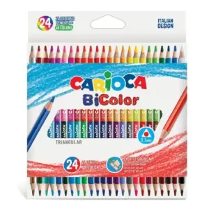 Set creioane colorate BiColor 24 buc. Carioca