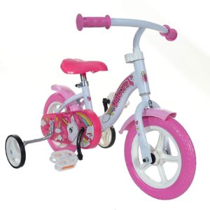 Bicicleta Unicorn Alb/Roz 10 Dino Bikes